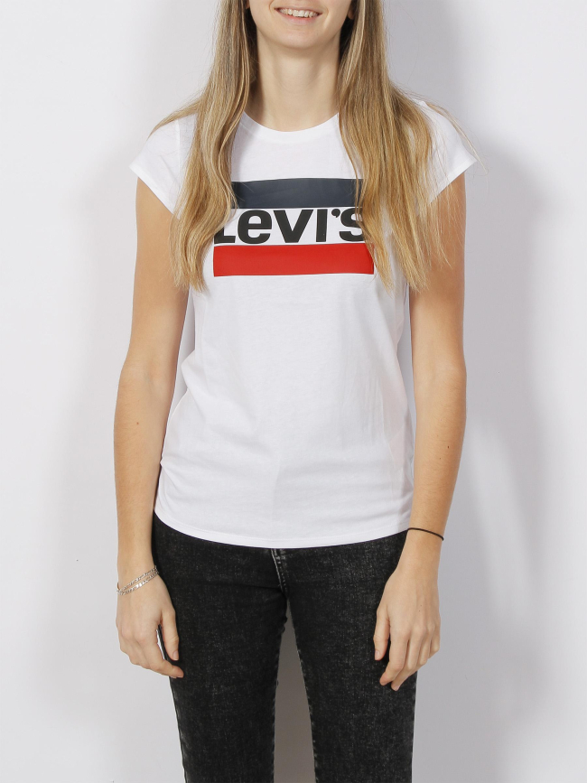 T-shirt logo sportswear blanc fille - Levi's