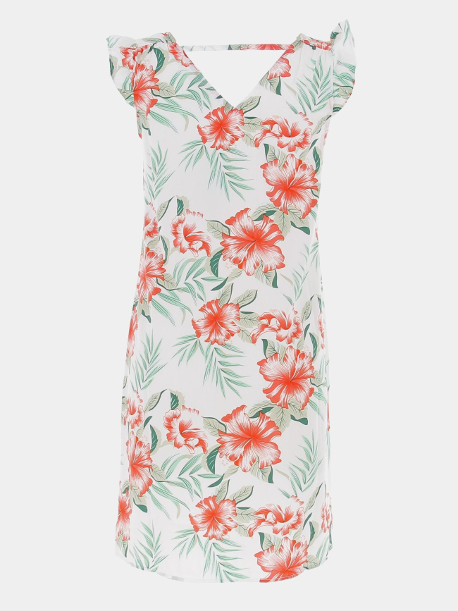 Robe à fleurs sylvie blanc femme - Only