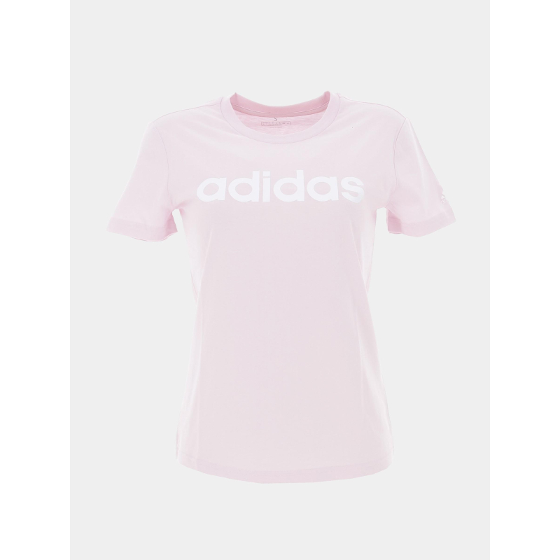 T-shirt linear logo rose femme - Adidas