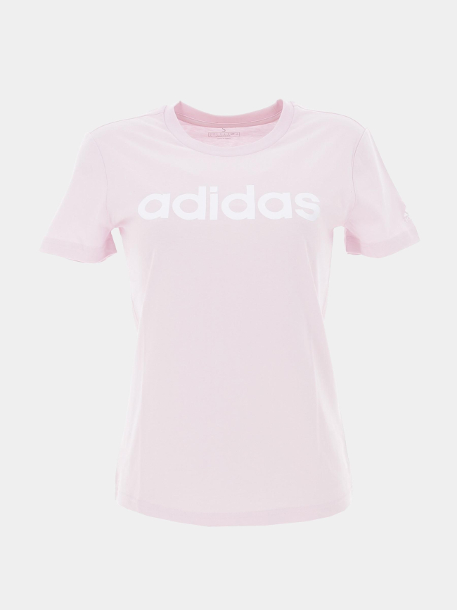 T-shirt linear logo rose femme - Adidas