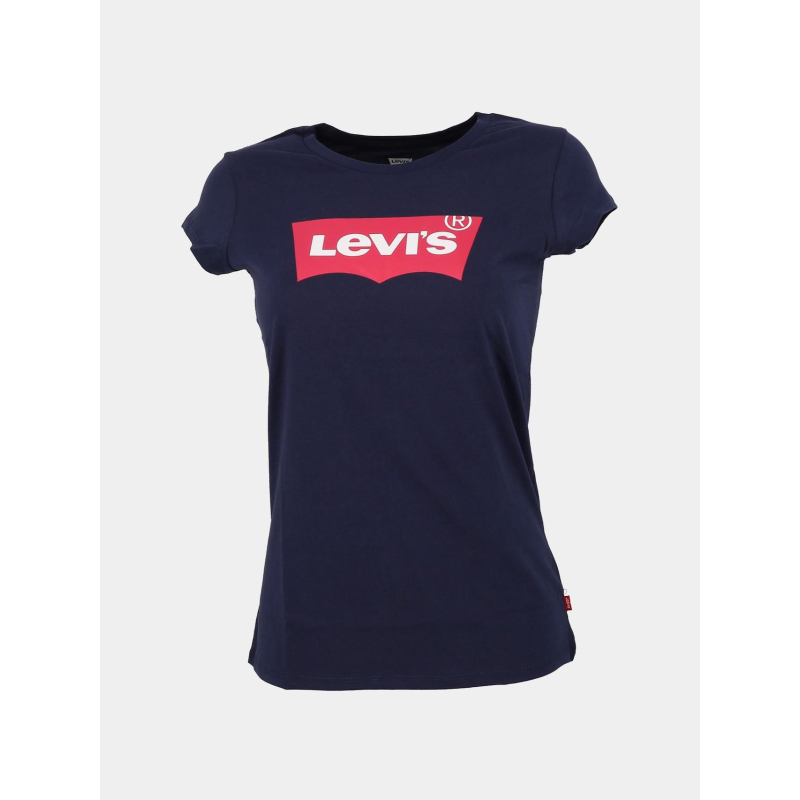 T-shirt batwing classique logo bleu marine rose fille - Levi's