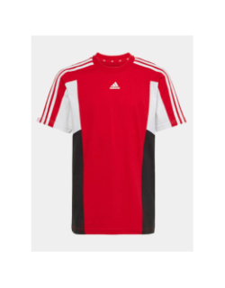 T-shirt colorblock 3 stripes rouge enfant - Adidas
