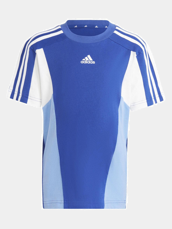 T-shirt colorblock 3 stripes bleu enfant - Adidas