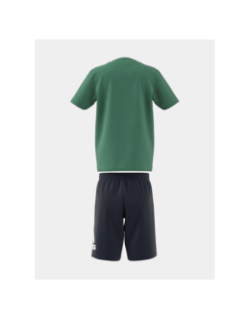 Ensemble short t-shirt logo vert bleu marine enfant - Adidas