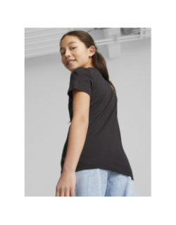 T-shirt essential logo argenté noir fille - Puma
