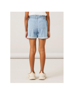 Short rayé taille haute bella bleu fille - Name It