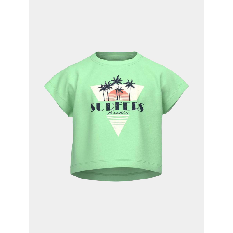 T-shirt crop top summer vilma vert fille - Name It