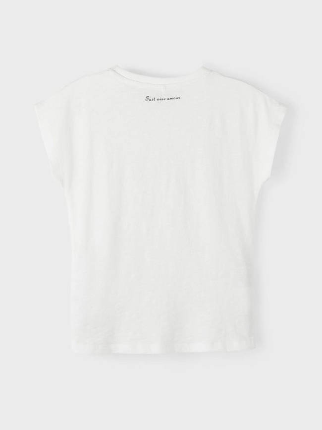 T-shirt paillete dorée falivibes blanc fille - Name It