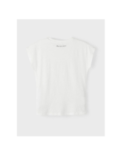 T-shirt paillete dorée falivibes blanc fille - Name It