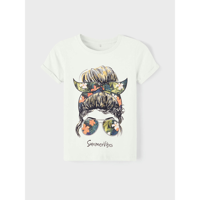 T-shirt summer vibes farine blanc fille - Name It