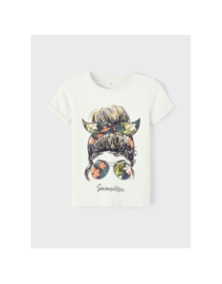 T-shirt summer vibes farine blanc fille - Name It