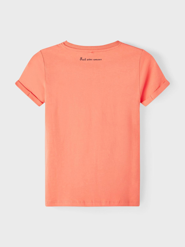 T-shirt summer vibes farine orange fille - Name It