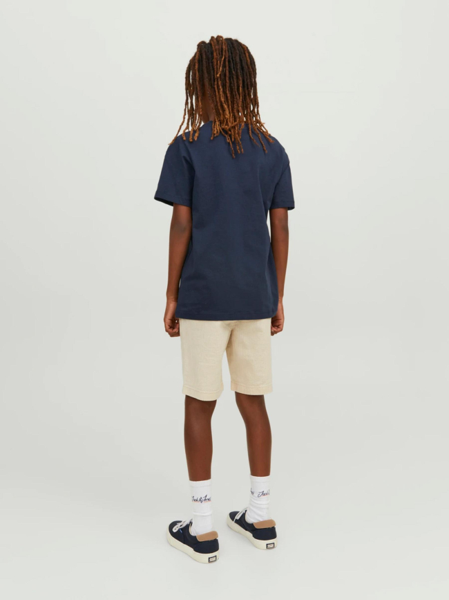 T-shirt cody summer bleu marine garçon - Jack & Jones