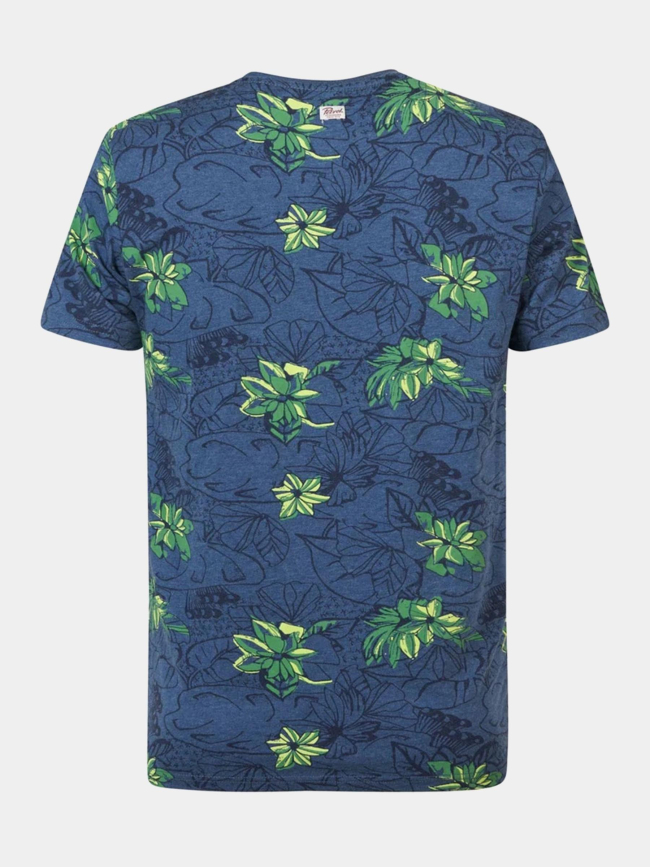 T-shirt à fleurs vert bleu marine garçon - Petrol Industries