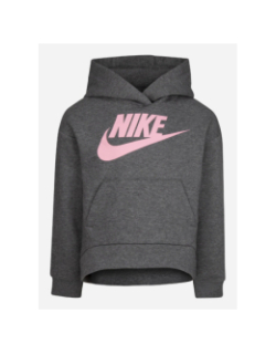 Sweat à capuche club fleece high low gris rose fille - Nike