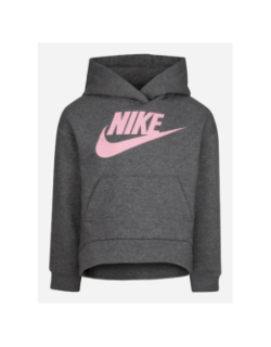 Sweat à capuche club fleece high low gris rose fille - Nike