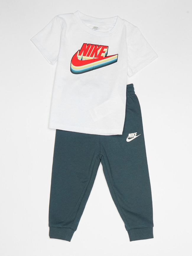 Ensemble jogging t-shirt sportswear blanc vert enfant - Nike