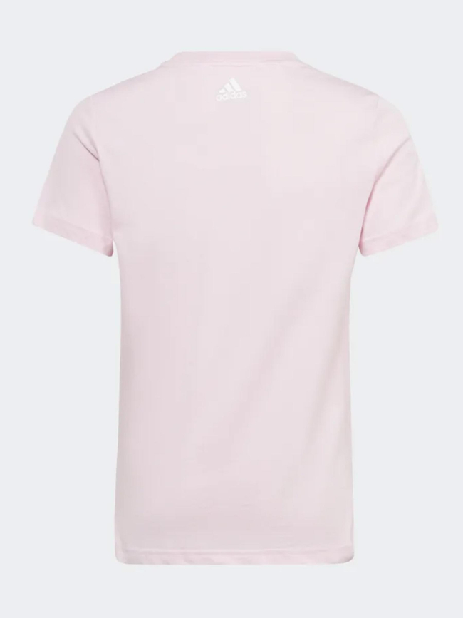 T-shirt linear logo rose fille - Adidas