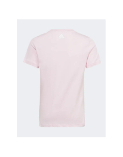 T-shirt linear logo rose fille - Adidas