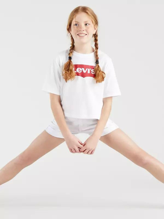 T-shirt crop light bright blanc fille - Levi's
