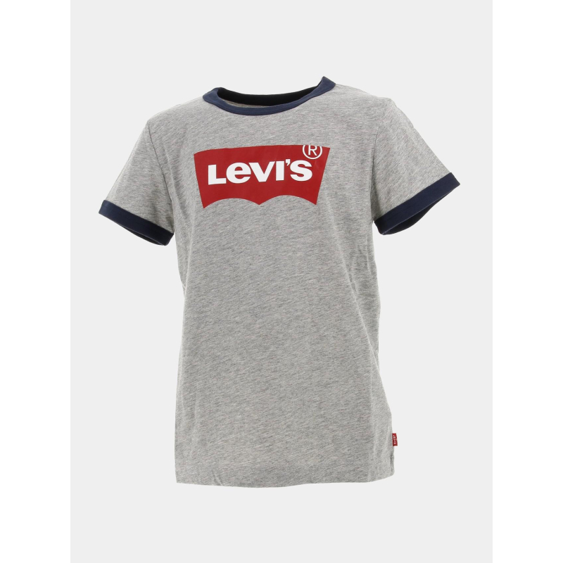 T-shirt batwing ringer logo gris chiné enfant - Levi's