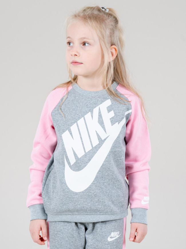 Ensemble de survêtement futura gris rose enfant - Nike