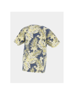 T-shirt à fleurs pepit bleu jaune garçon - Kaporal
