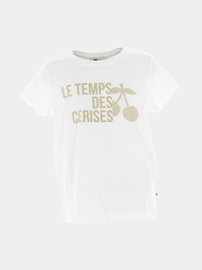 T-shirt nastiagi logo doré blanc fille - Le Temps Des Cerises