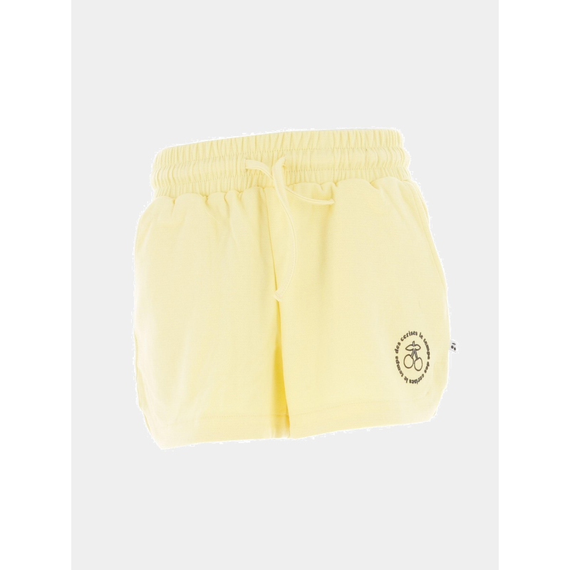Short jogging slagi jaune fille - Le Temps Des Cerises