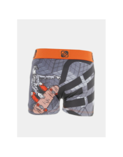 Boxer squelette skate gris orange garçon - Freegun
