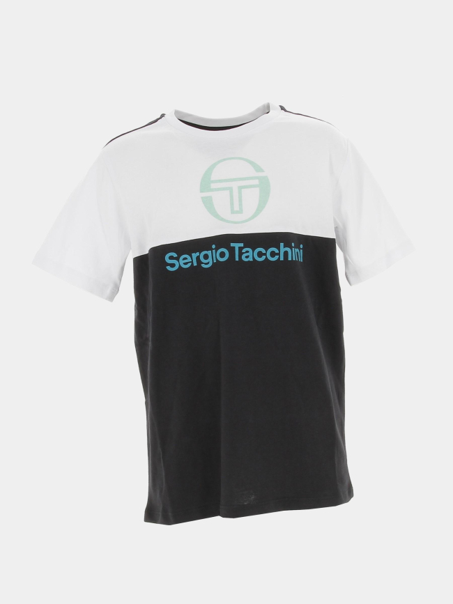 T-shirt colorblock brave noir blanc garçon - Sergio Tacchini