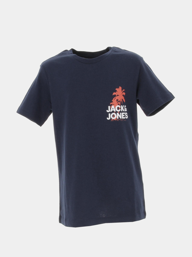T-shirt wavy logo bleu marine garçon - Jack & Jones