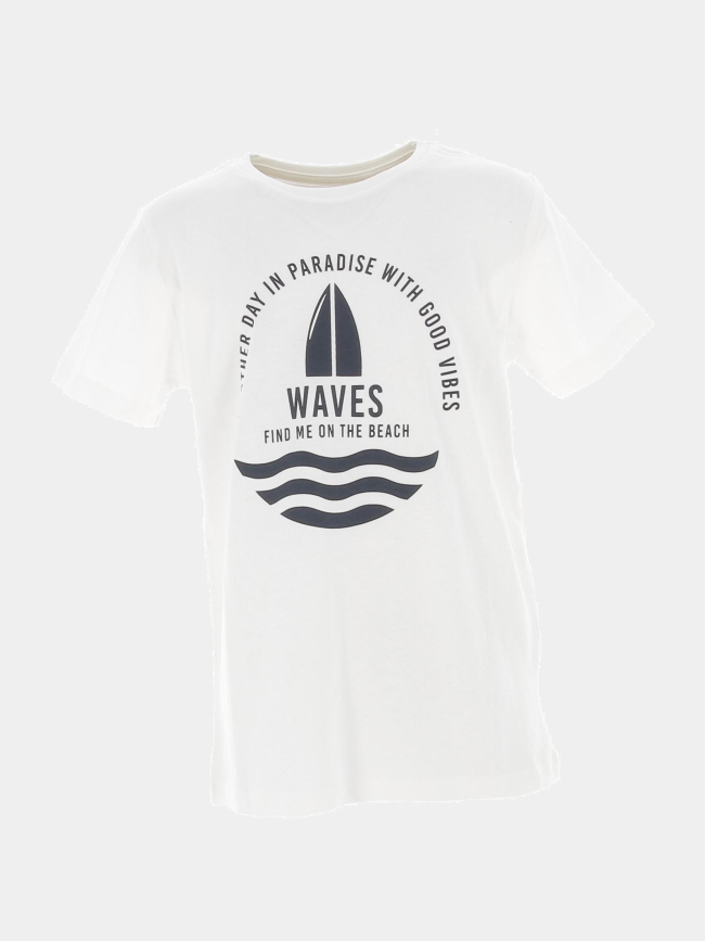 T-shirt waves darry blanc fille - Name It