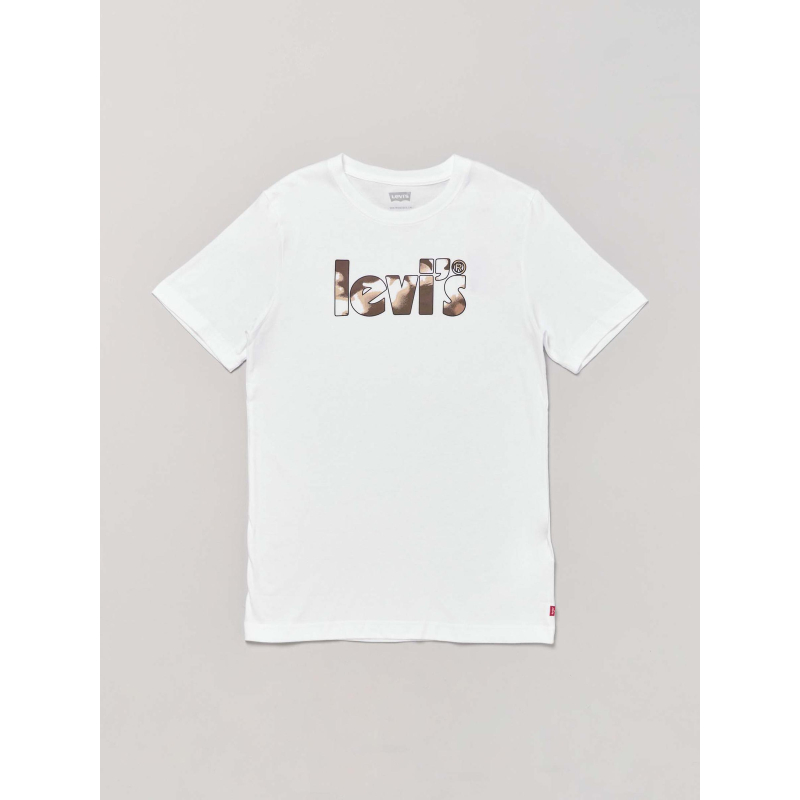 T-shirt camo poster logo blanc enfant - Levi's
