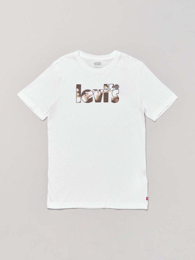 T-shirt camo poster logo blanc enfant - Levi's