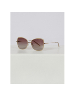 Lunettes de soleil papillon cat.2 beige doré femme - Invu