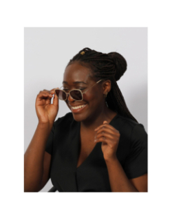 Lunettes de soleil papillon cat.2 beige doré femme - Invu