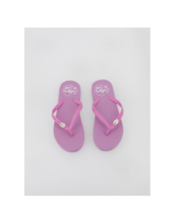 Tongs croquine coquillage rose fille - Culture Sud