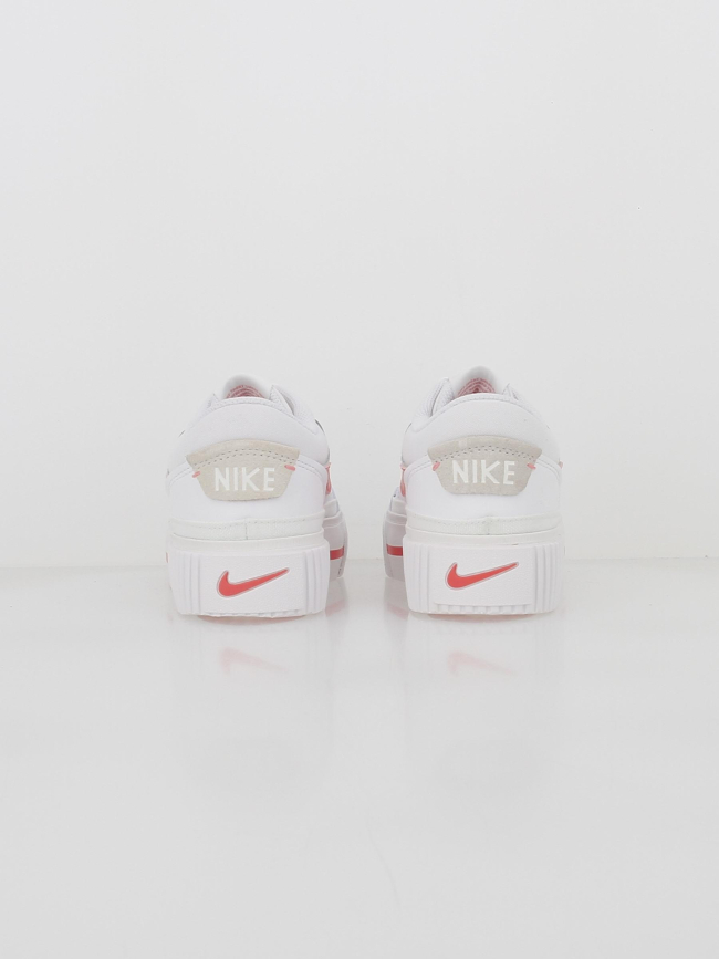 Baskets plateforme court legacy lift blanc rose femme - Nike