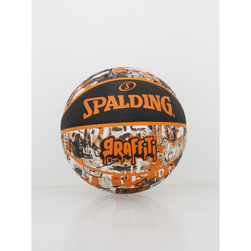 Ballon de basketball graffitis orange noir - Spalding