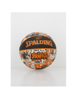 Ballon de basketball graffitis orange noir - Spalding
