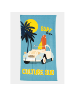 Serviette de plage vintage voiture multicolore - Culture Sud