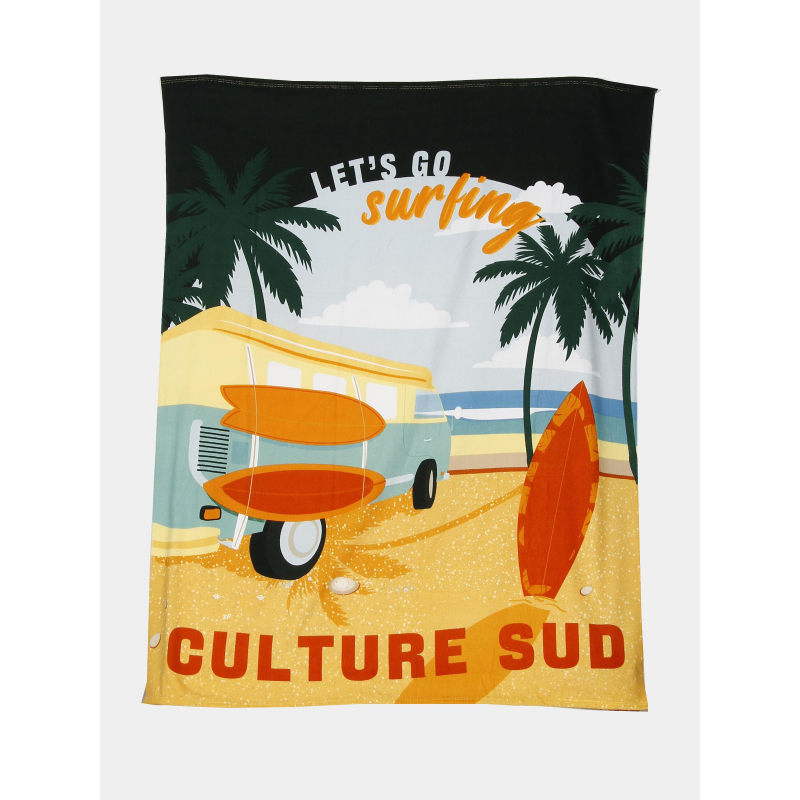 Serviette de plage double vyrolu multicolore - Culture Sud
