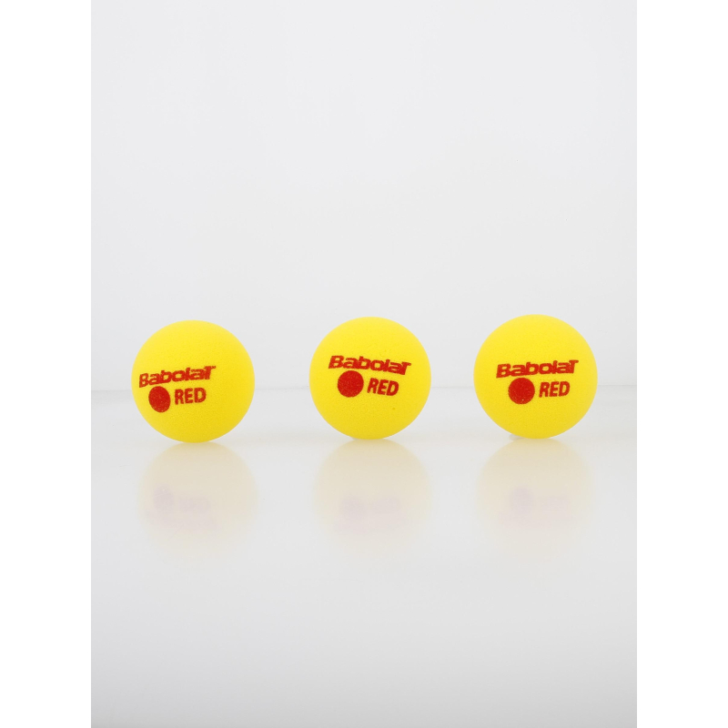 Pack 3 balles mousses mini-tennis red foam jaune - Babolat