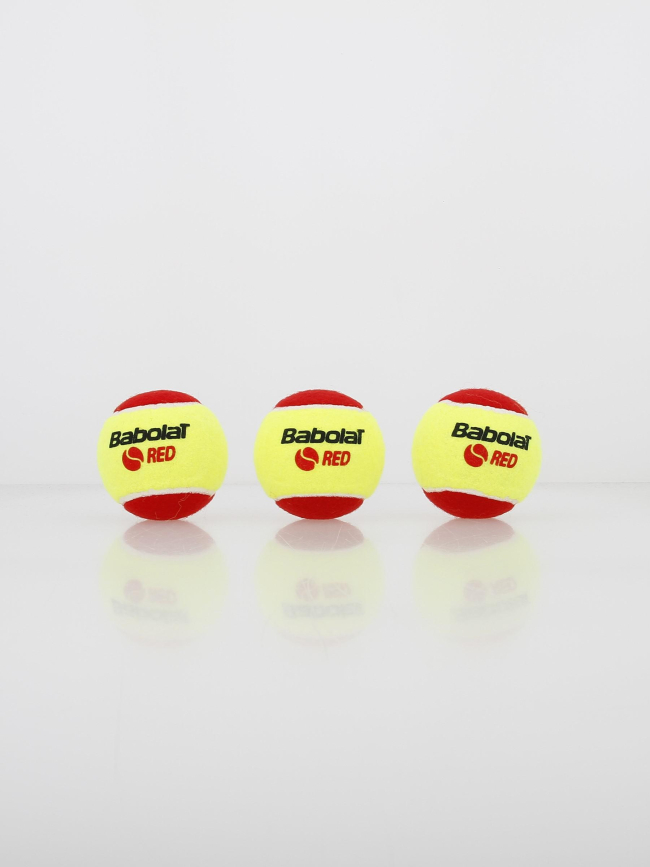Pack 3 balles mini-tennis felt rouge jaune - Babolat