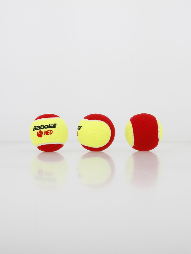 Pack 3 balles mini-tennis felt rouge jaune - Babolat