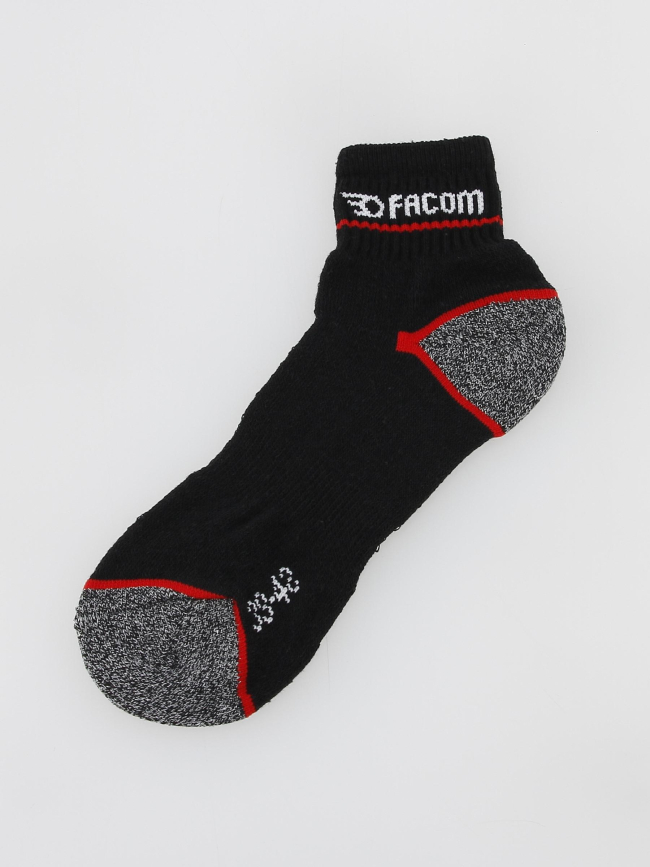 Pack 3 paires de chaussettes de travail quarter noir homme - Facom