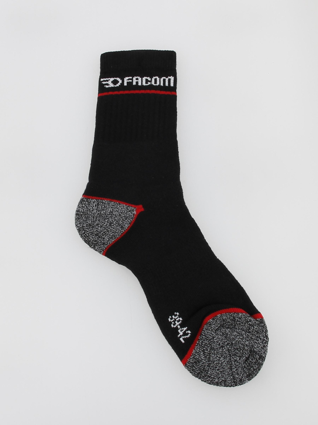 Pack 3 paires de chaussettes hautes travail noir homme - Facom