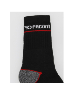 Pack 3 paires de chaussettes hautes travail noir homme - Facom