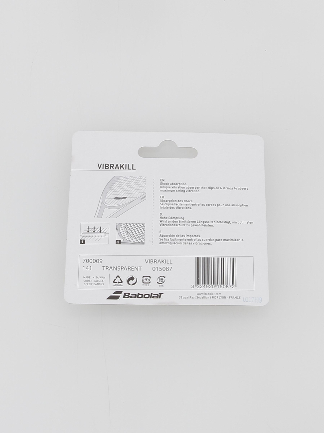 Antivibrateur vibrakill absorption choc transparent - Babolat